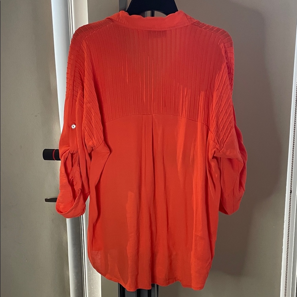 Vici Bright Orange Oversized Button-Down - image 2